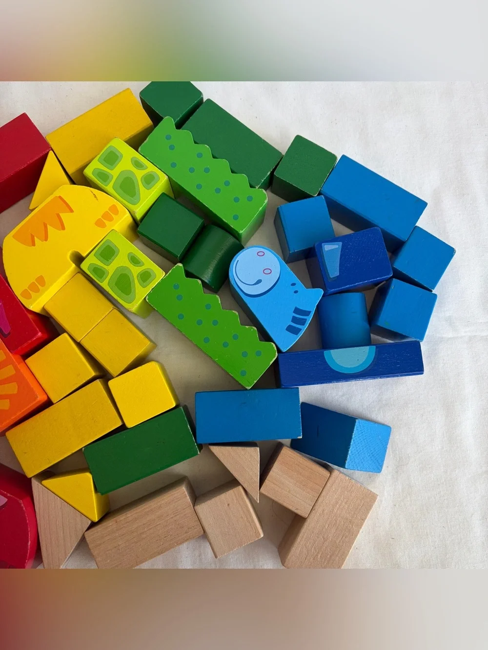 Miscellaneous mixed Colorful Wooden Building and Animal Blocks